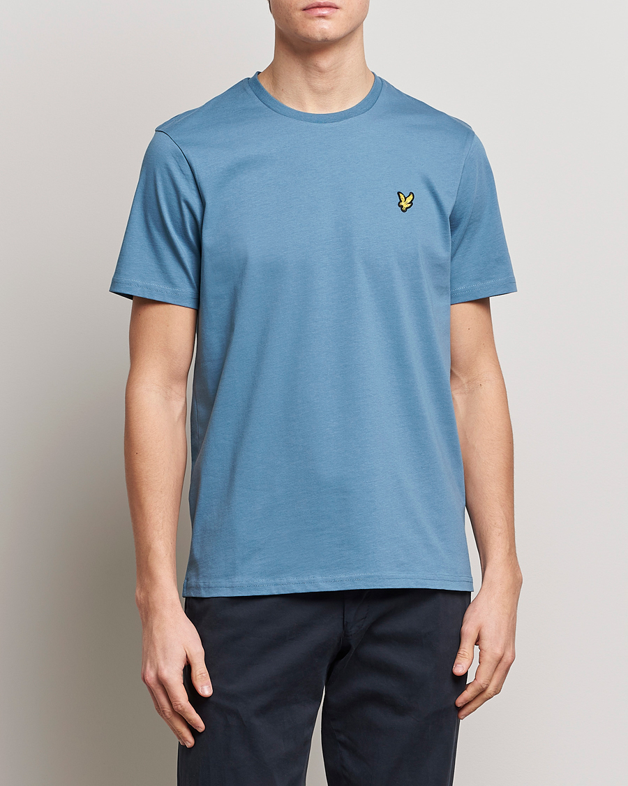 Herr |  | Lyle & Scott | Crew Neck Organic Cotton Tee Skipton Blue