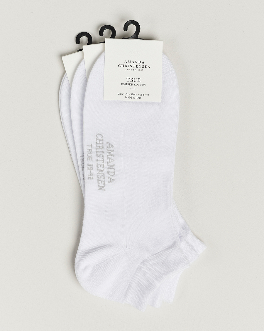 Herr | Underkläder | Amanda Christensen | 3-Pack True Cotton Sneaker Socks White