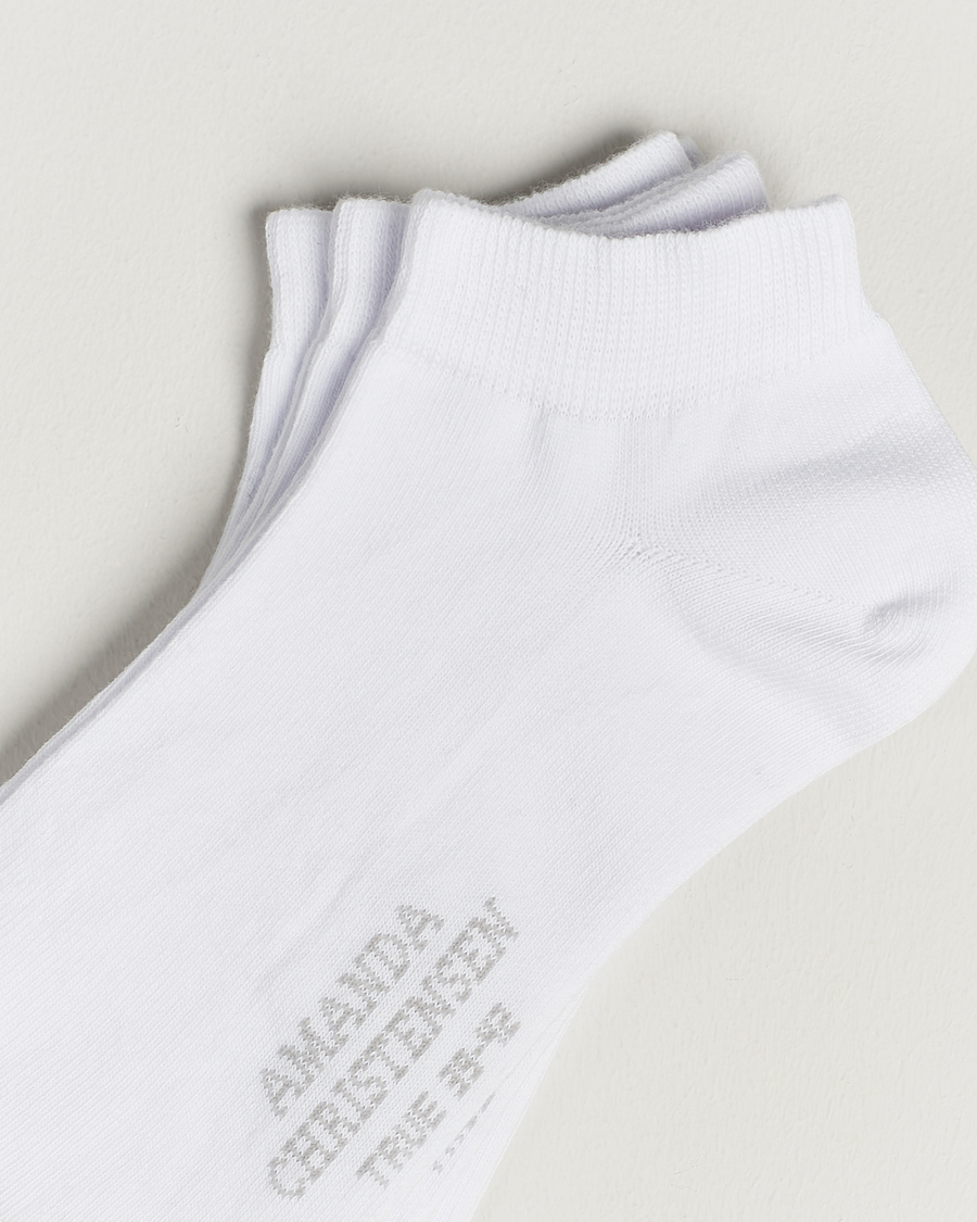 Herr |  | Amanda Christensen | 3-Pack True Cotton Sneaker Socks White