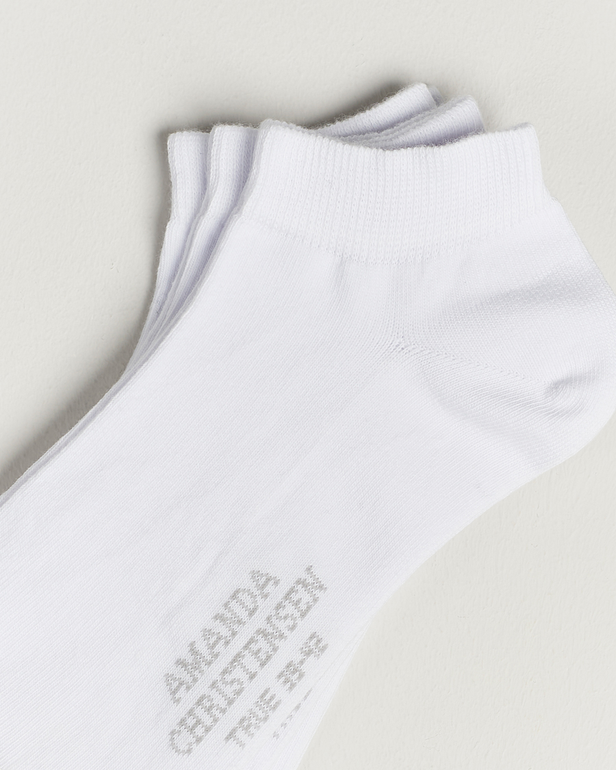 Herr | Avdelningar | Amanda Christensen | 3-Pack True Cotton Sneaker Socks White