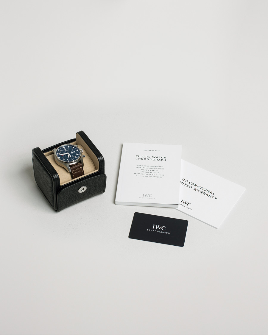 Herr | Pre-Owned & Vintage Watches | IWC Pre-Owned | Le Petit Prince Chronograph IW377714 Steel Blue