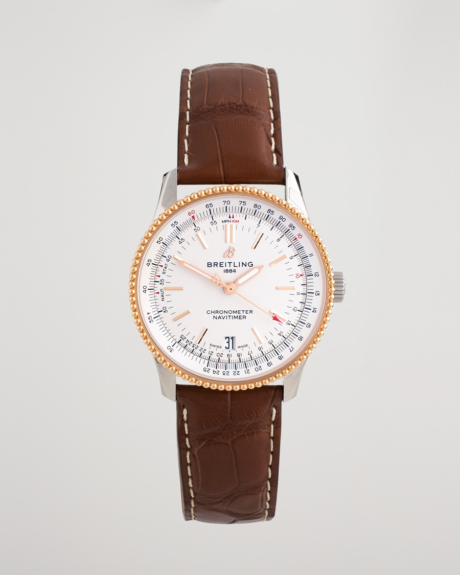 Herr | Pre-Owned & Vintage Watches | Breitling Pre-Owned | Navitimer38 U17325211G1P1 Steel White