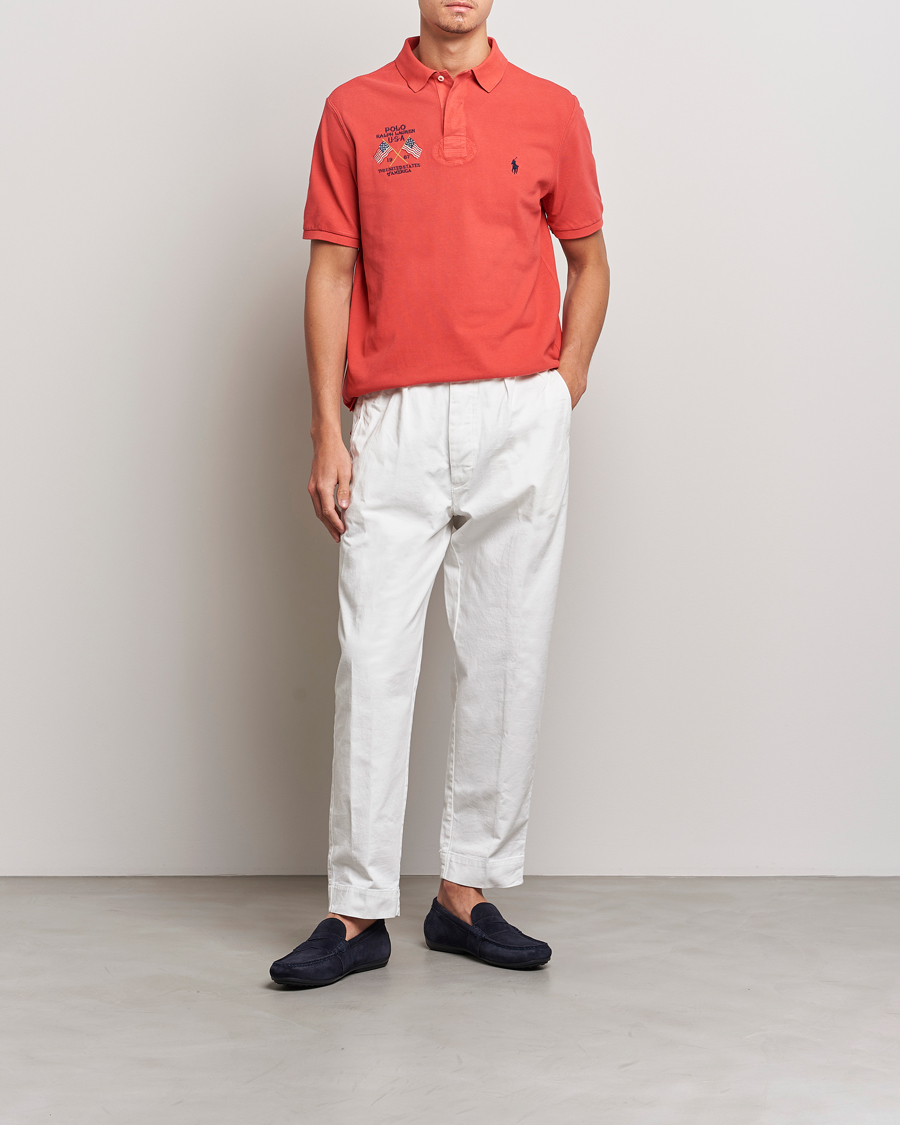 Herr | Pikéer | Polo Ralph Lauren | Classic Fit Flag Polo Evening Post Red