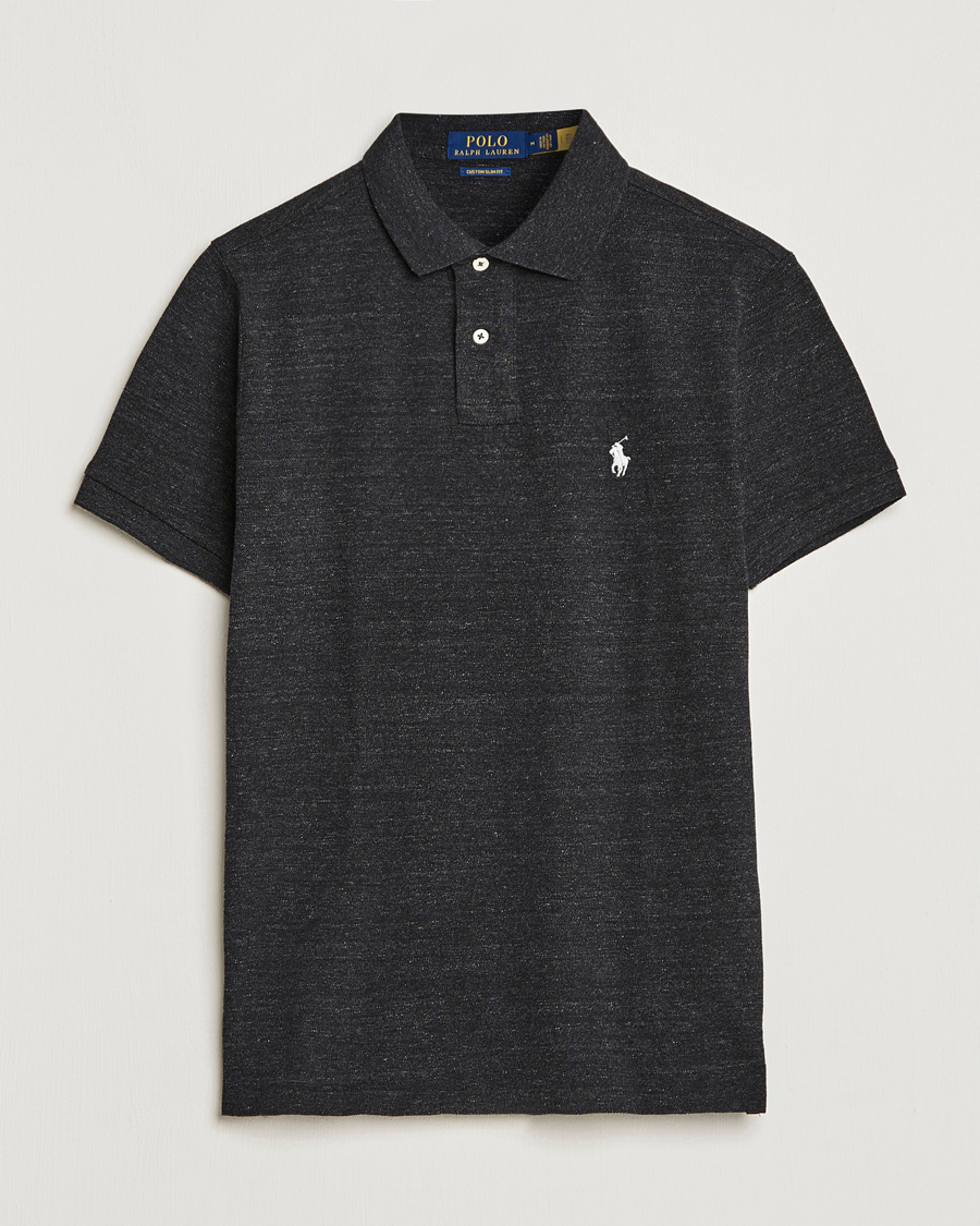 Herr | Pikéer | Polo Ralph Lauren | Custom Slim Fit Polo Black Marl Heather