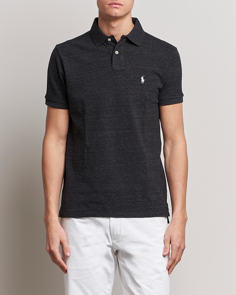 Herr | Pikéer | Polo Ralph Lauren | Custom Slim Fit Polo Black Marl Heather