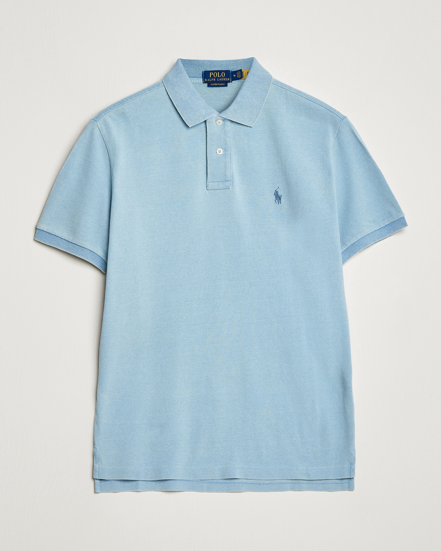 Herr | Pikéer | Polo Ralph Lauren | Custom Slim Fit Polo Light Indigo