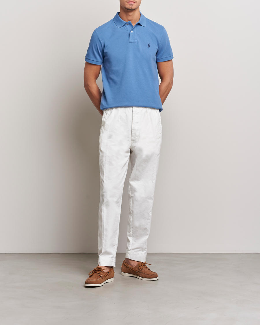 Herr | Pikéer | Polo Ralph Lauren | Custom Slim Fit Polo French Blue