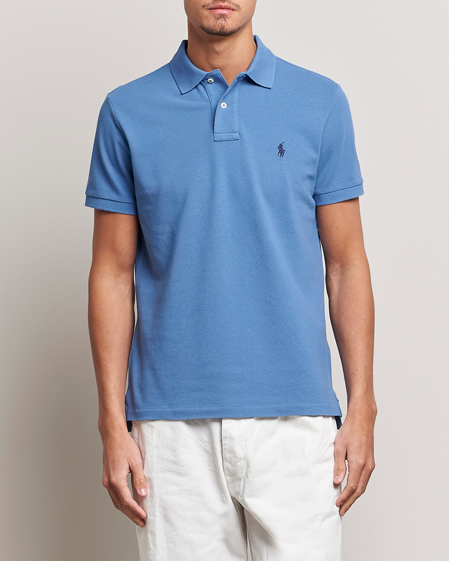 Herr | Pikéer | Polo Ralph Lauren | Custom Slim Fit Polo French Blue
