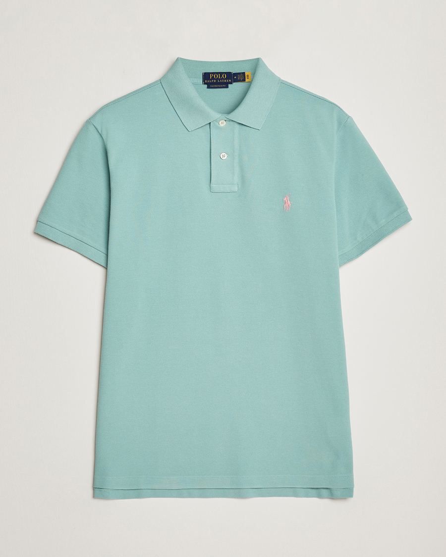 Herr | Pikéer | Polo Ralph Lauren | Custom Slim Fit Polo Essex Green