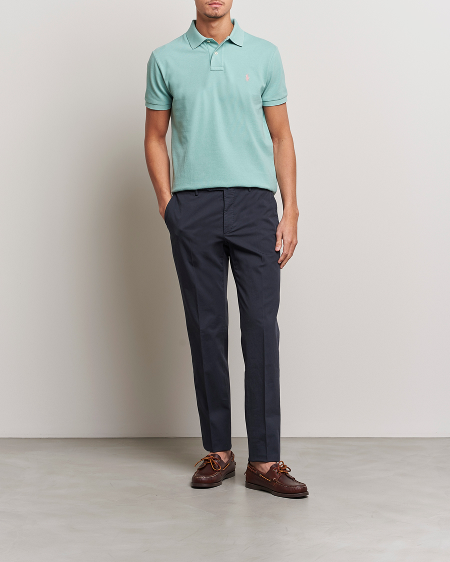 Herr | Pikéer | Polo Ralph Lauren | Custom Slim Fit Polo Essex Green
