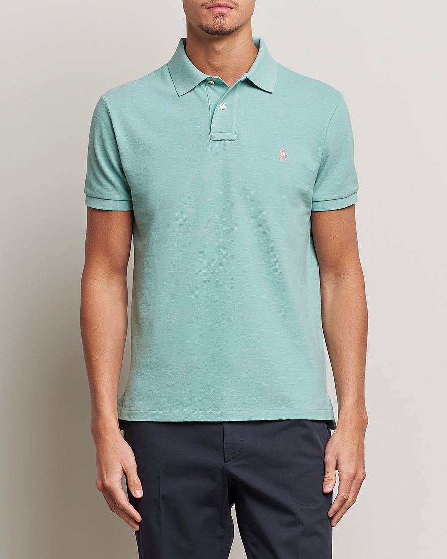 Herr | Pikéer | Polo Ralph Lauren | Custom Slim Fit Polo Essex Green