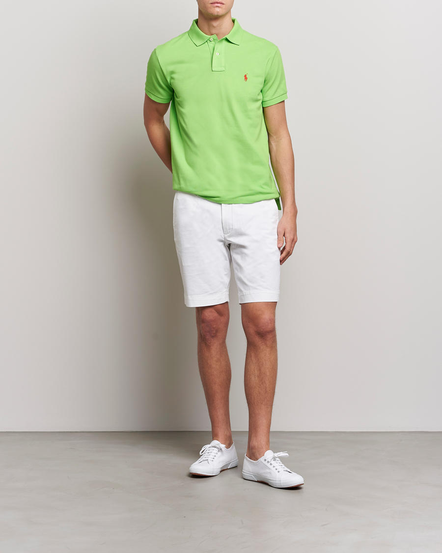 Herr | Pikéer | Polo Ralph Lauren | Custom Slim Fit Polo Kiwi Lime