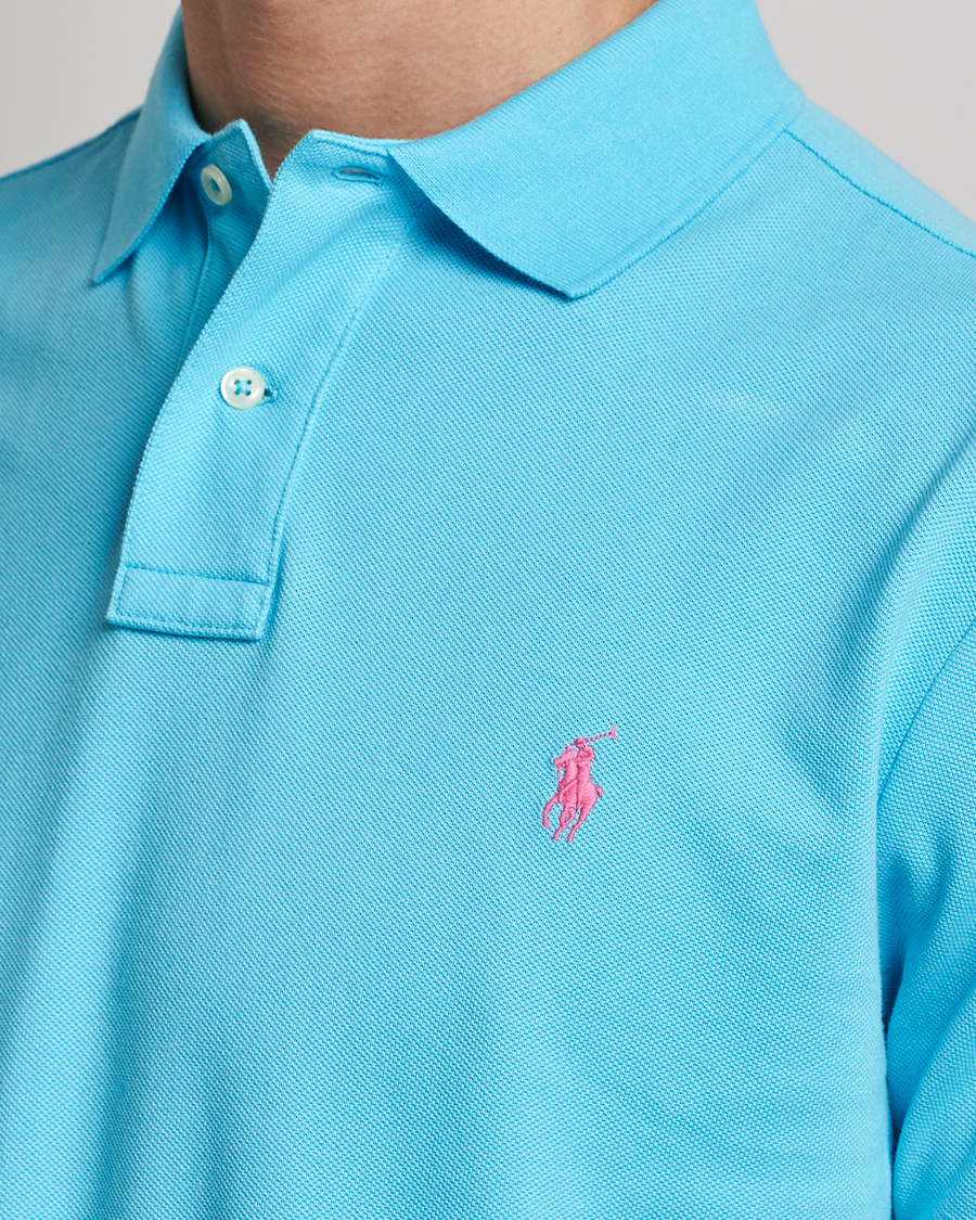 Herr | Pikéer | Polo Ralph Lauren | Custom Slim Fit Polo Turquoise Nova