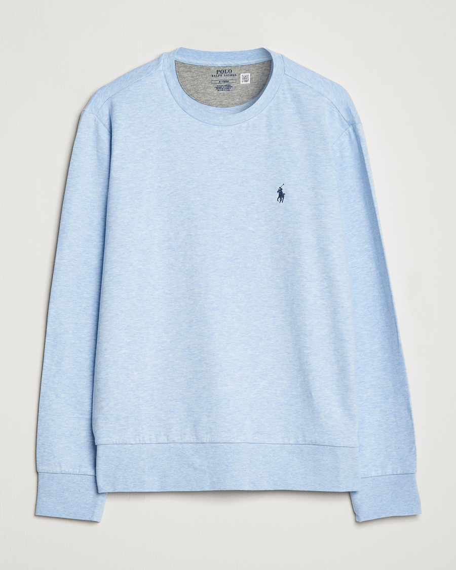 Herr | Tröjor | Polo Ralph Lauren | Double Knitted Jersey Sweatshirt Elite Blue Heather