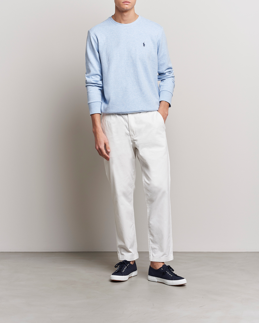 Herr | Tröjor | Polo Ralph Lauren | Double Knitted Jersey Sweatshirt Elite Blue Heather