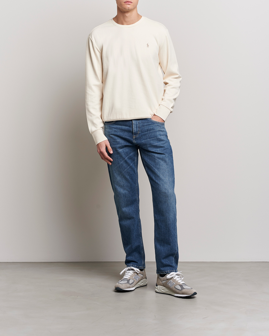 Herr | Tröjor | Polo Ralph Lauren | Double Knitted Jersey Sweatshirt Guide Cream