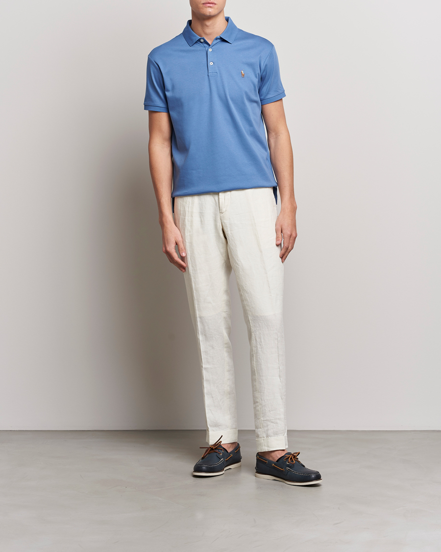 Herr | Pikéer | Polo Ralph Lauren | Luxury Pima Cotton Polo French Blue