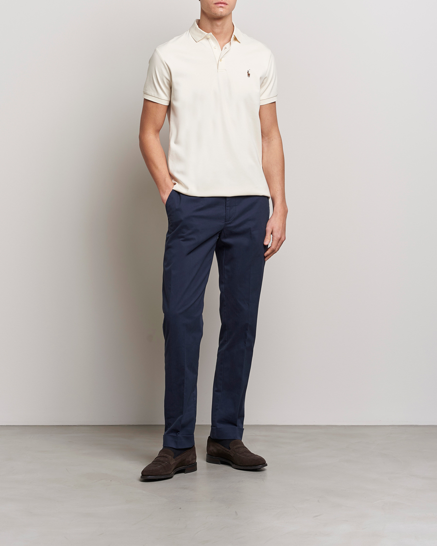 Herr | Pikéer | Polo Ralph Lauren | Luxury Pima Cotton Polo Guide Cream