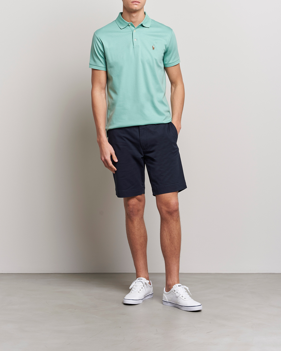 Herr | Pikéer | Polo Ralph Lauren | Luxury Pima Cotton Polo Essex Green