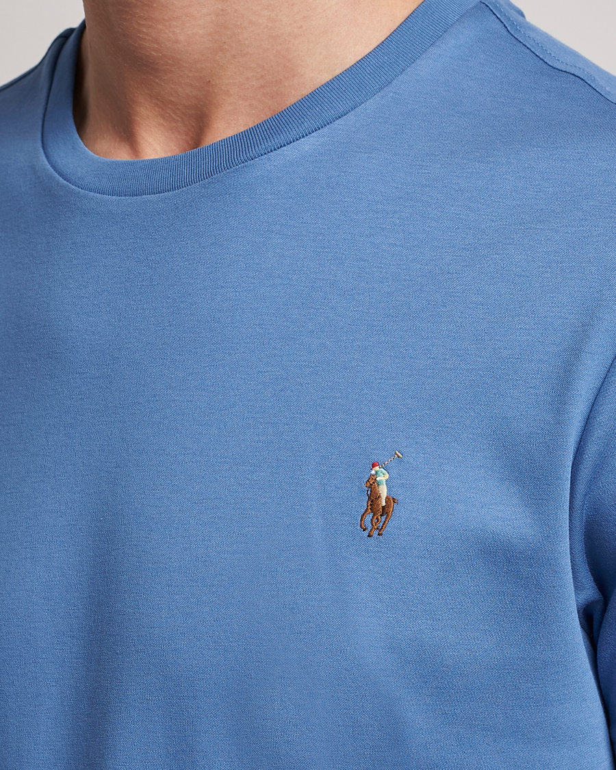 Herr | T-Shirts | Polo Ralph Lauren | Luxury Pima Cotton Crew Neck T-Shirt French Blue