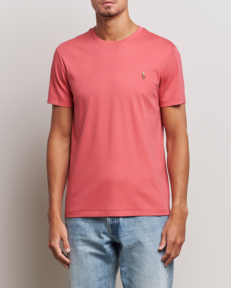 Herr | T-Shirts | Polo Ralph Lauren | Luxury Pima Cotton Crew Neck T-Shirt Red Sky