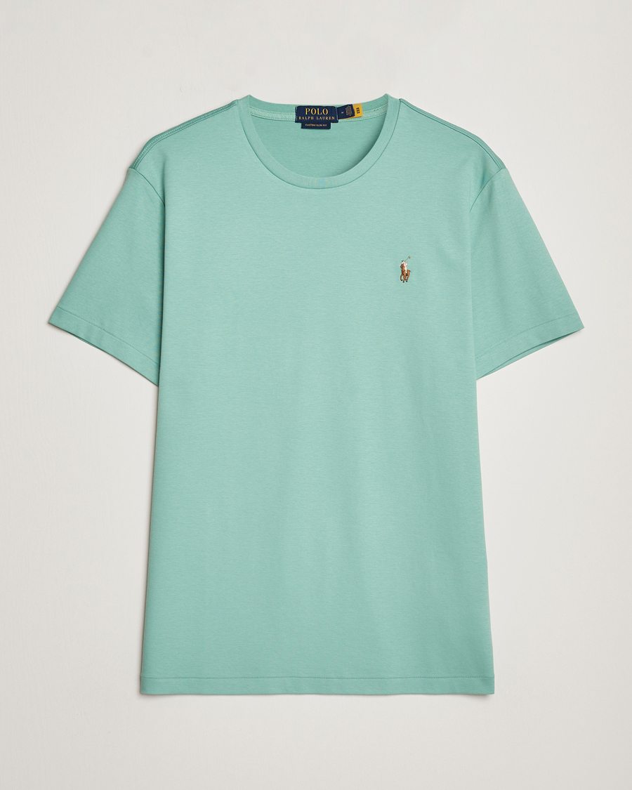 Herr | T-Shirts | Polo Ralph Lauren | Luxury Pima Cotton Crew Neck T-Shirt Essex Green