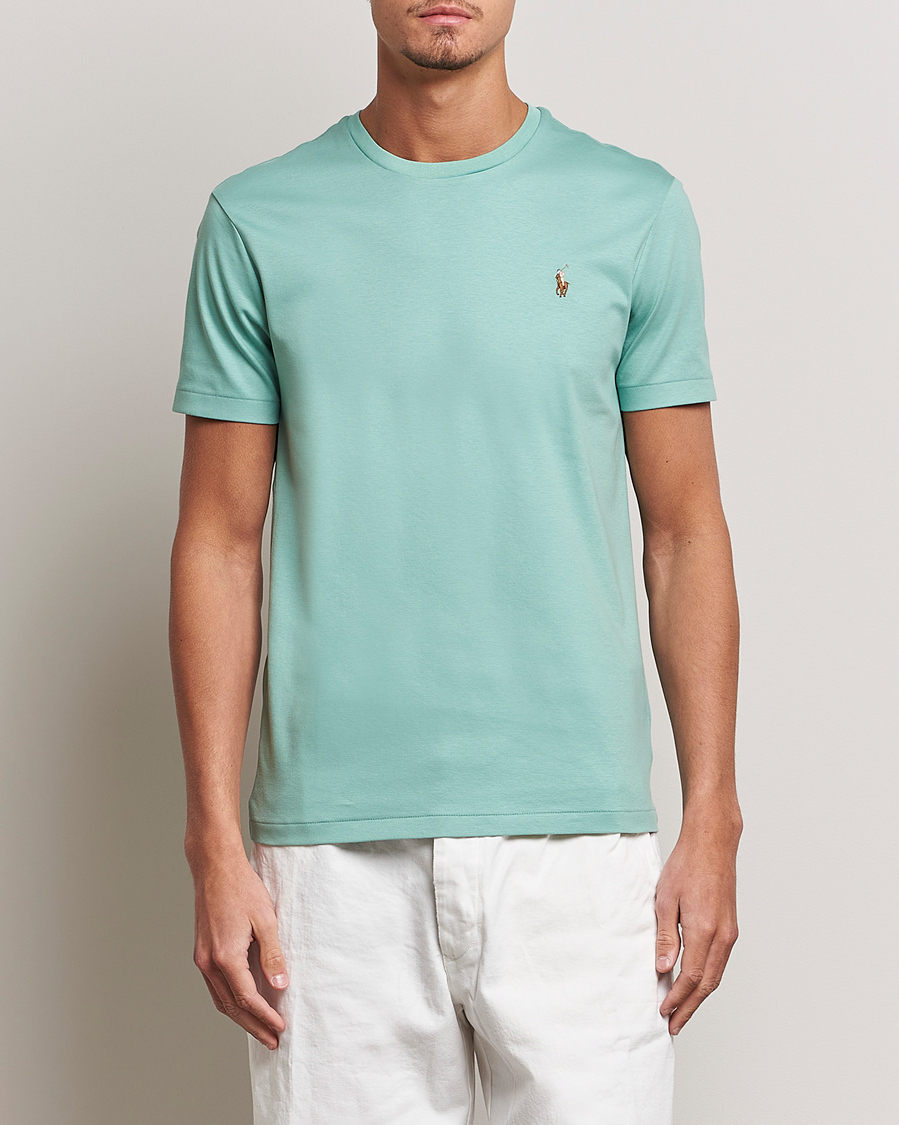 Herr | T-Shirts | Polo Ralph Lauren | Luxury Pima Cotton Crew Neck T-Shirt Essex Green