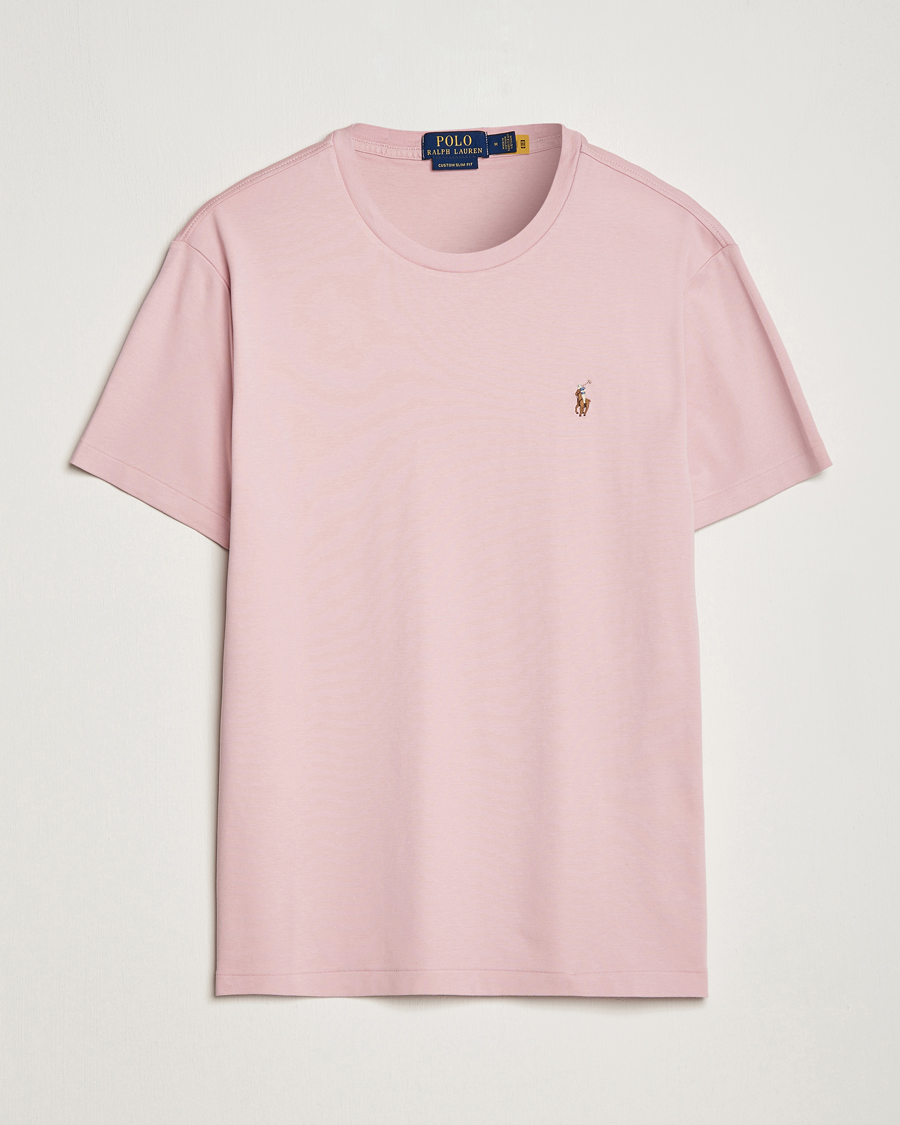 Herr | T-Shirts | Polo Ralph Lauren | Luxury Pima Cotton Crew Neck T-Shirt Chino Pink