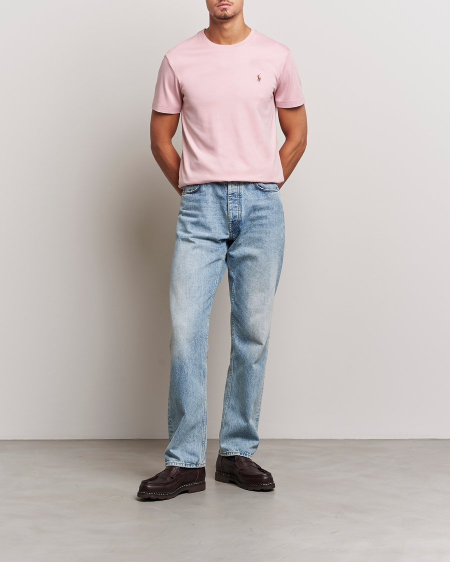 Herr | T-Shirts | Polo Ralph Lauren | Luxury Pima Cotton Crew Neck T-Shirt Chino Pink