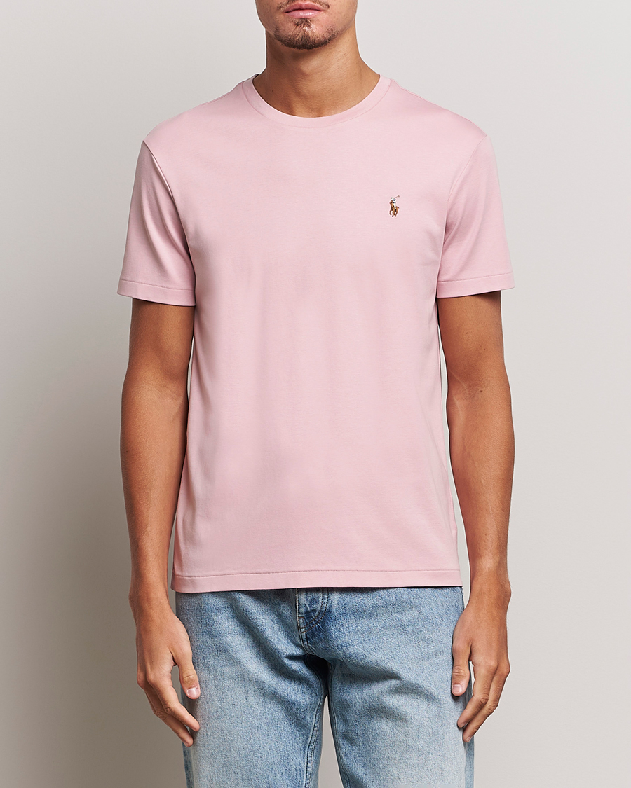 Herr | T-Shirts | Polo Ralph Lauren | Luxury Pima Cotton Crew Neck T-Shirt Chino Pink