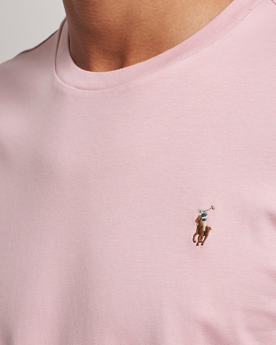 Herr | T-Shirts | Polo Ralph Lauren | Luxury Pima Cotton Crew Neck T-Shirt Chino Pink