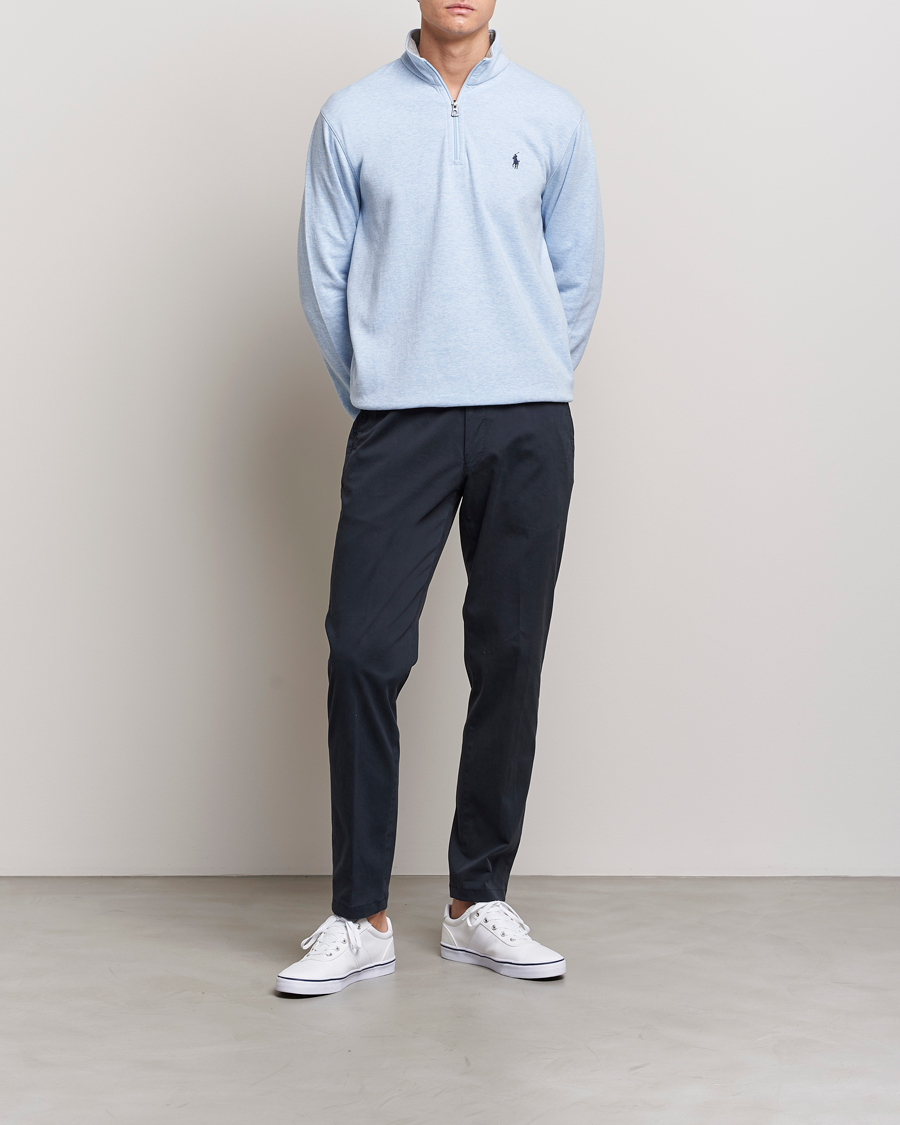 Herr | Tröjor | Polo Ralph Lauren | Tech Double Knit Half Zip Office Blue Heather