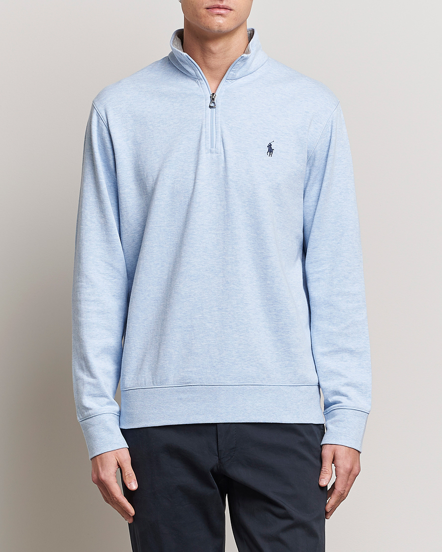 Herr | Tröjor | Polo Ralph Lauren | Tech Double Knit Half Zip Office Blue Heather