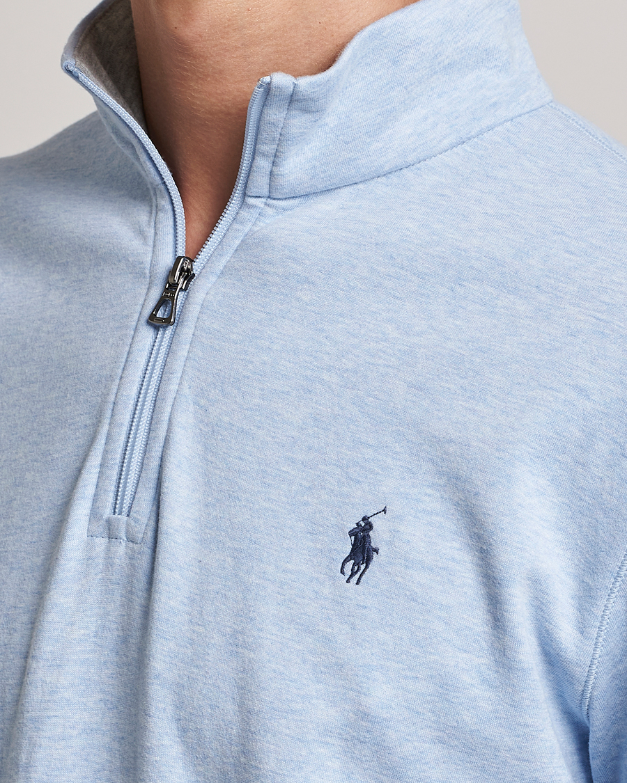 Herr | Tröjor | Polo Ralph Lauren | Tech Double Knit Half Zip Office Blue Heather