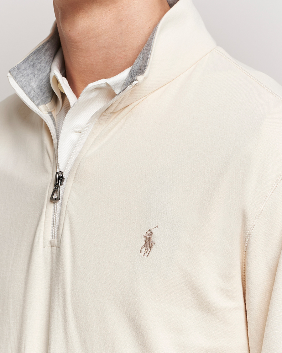 Herr | Tröjor | Polo Ralph Lauren | Tech Double Knit Half Zip Guide Cream