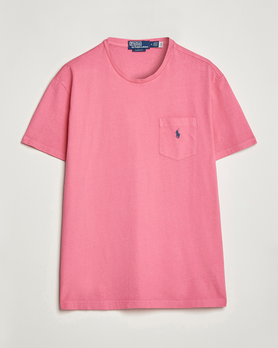 Herr | T-Shirts | Polo Ralph Lauren | Cotton/Linen Crew Neck T-Shirt Red Sky