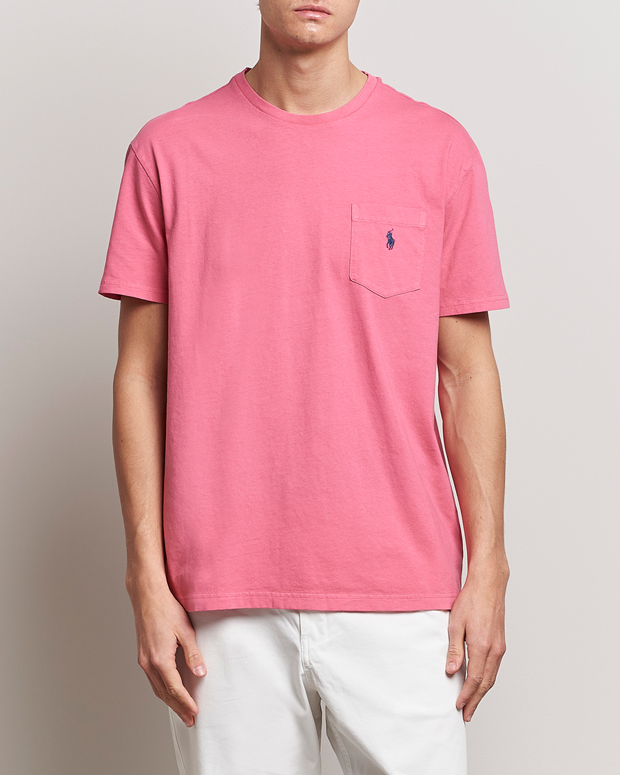 Herr | T-Shirts | Polo Ralph Lauren | Cotton/Linen Crew Neck T-Shirt Red Sky