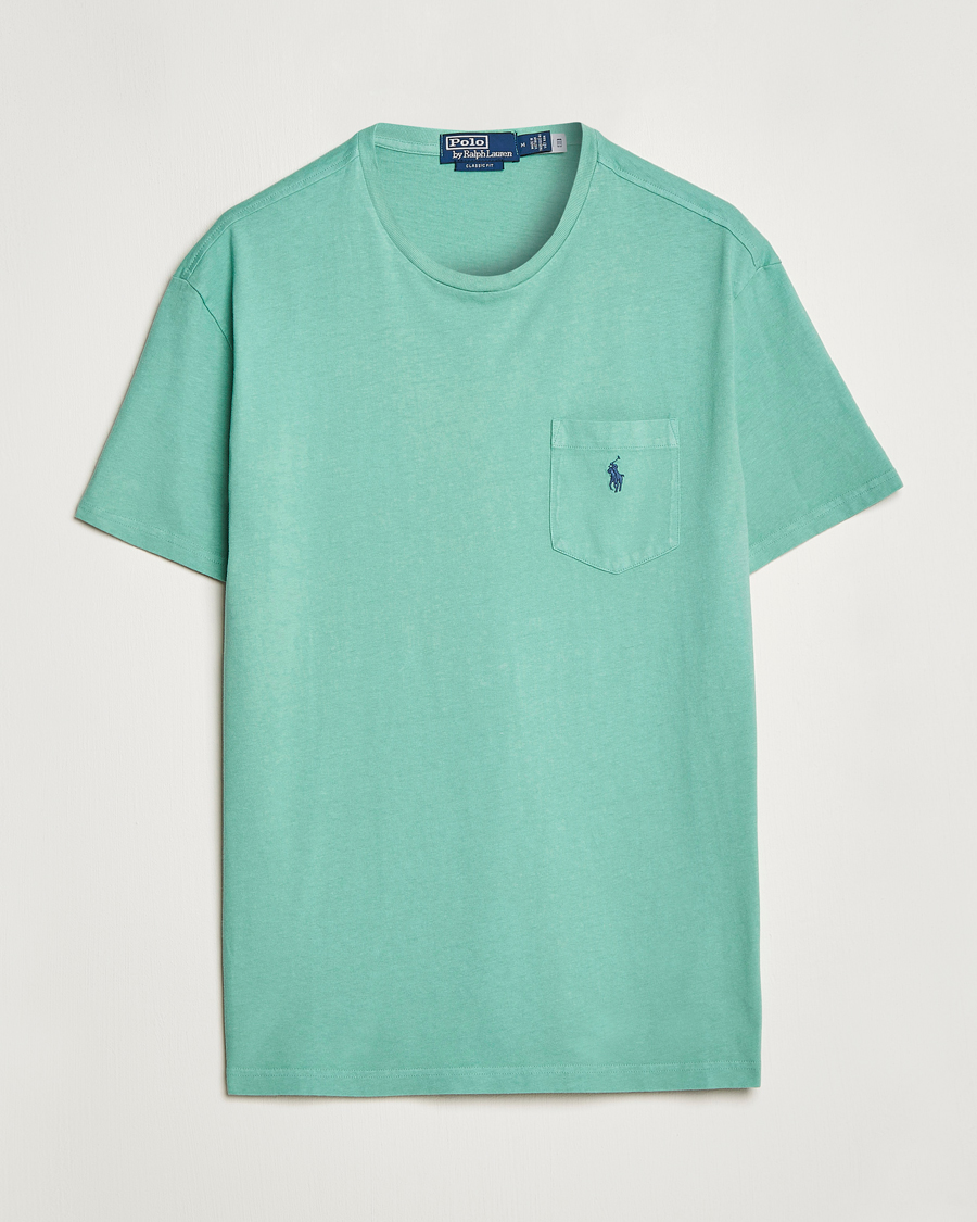 Herr | T-Shirts | Polo Ralph Lauren | Cotton/Linen Crew Neck T-Shirt Essex Green