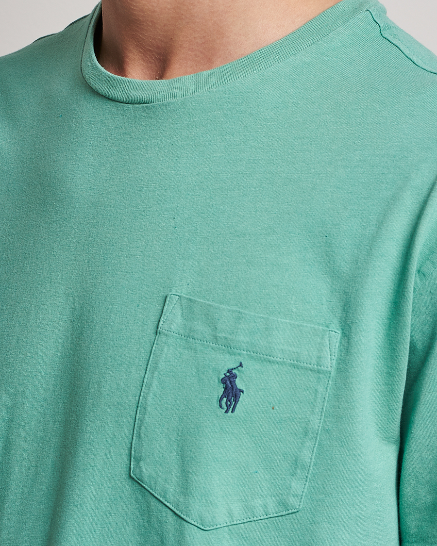 Herr | T-Shirts | Polo Ralph Lauren | Cotton/Linen Crew Neck T-Shirt Essex Green