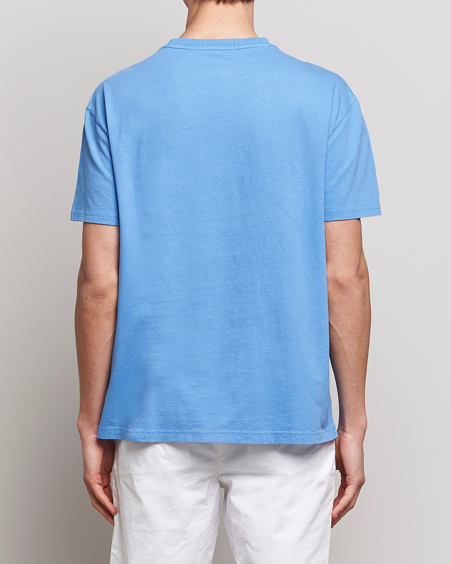 Herr | T-Shirts | Polo Ralph Lauren | Cotton/Linen Crew Neck T-Shirt Summer Blue