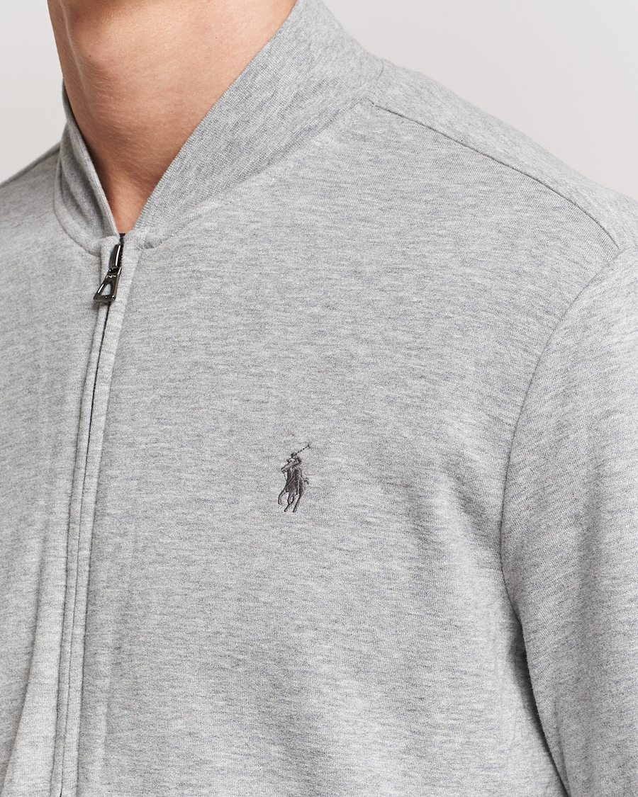 Herr | Tröjor | Polo Ralph Lauren | Double Knit Full-Zip Sweater Andover Heather