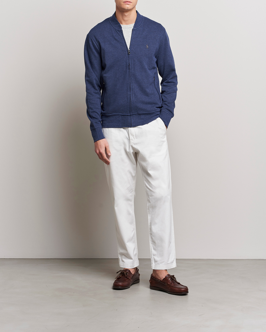 Herr | Tröjor | Polo Ralph Lauren | Double Knit Full-Zip Sweater Spring Navy Heather