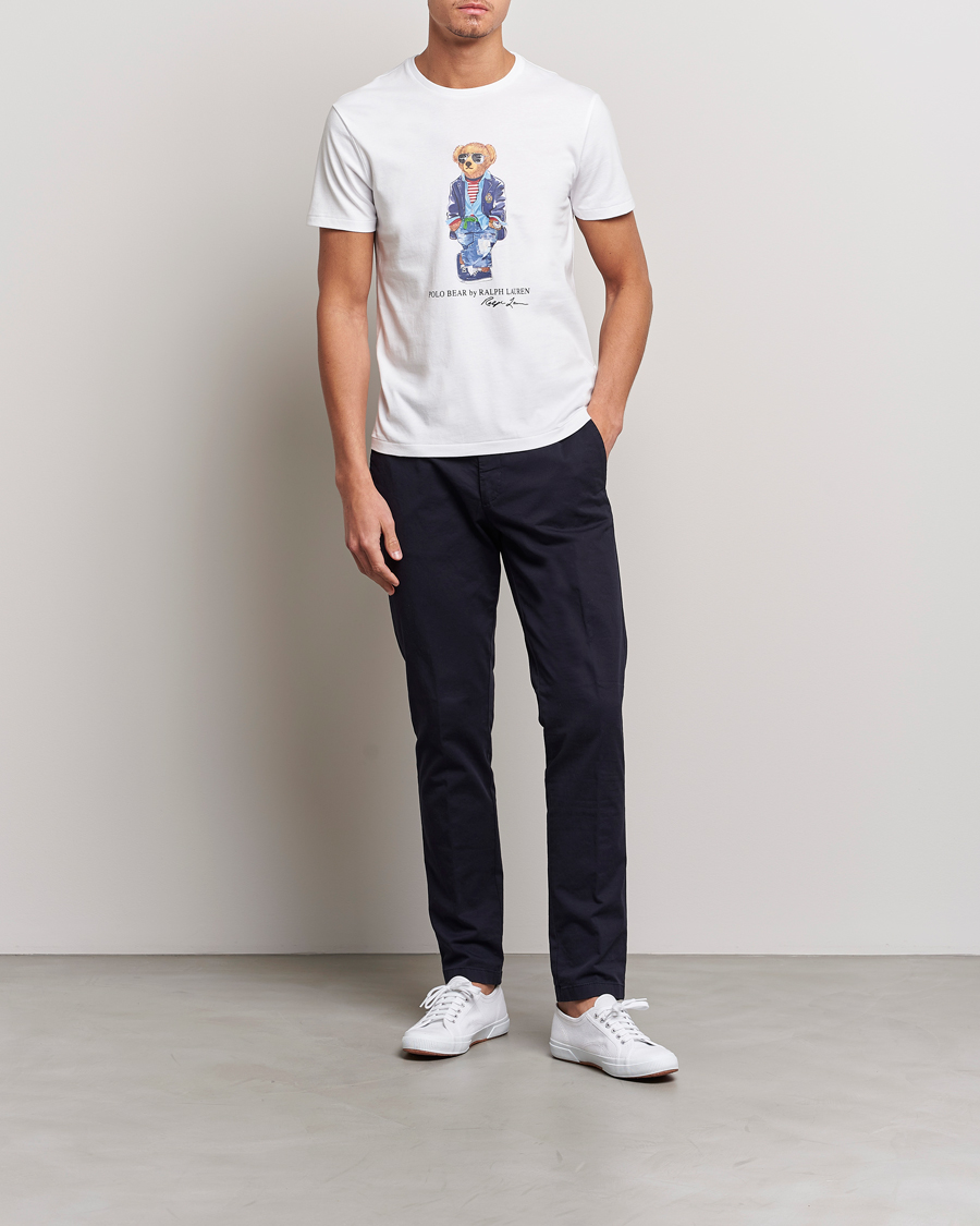 Herr | T-Shirts | Polo Ralph Lauren | Printed Regatta Bear Crew Neck T-Shirt White