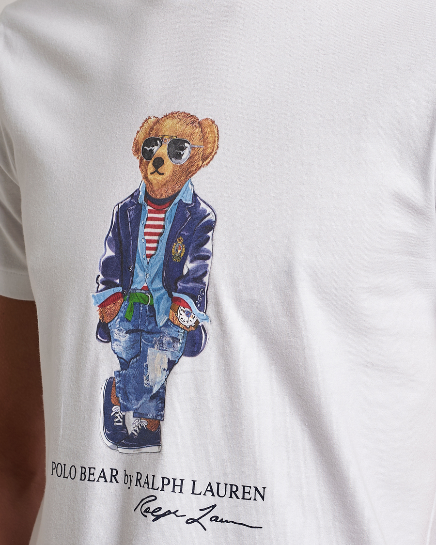 Herr | T-Shirts | Polo Ralph Lauren | Printed Regatta Bear Crew Neck T-Shirt White