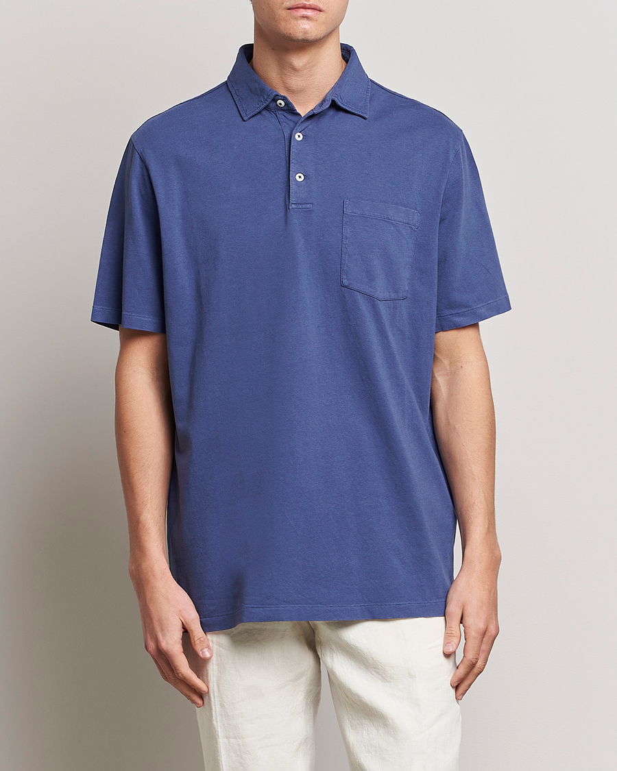 Herr | Pikéer | Polo Ralph Lauren | Cotton/Linen Polo Boathouse Navy