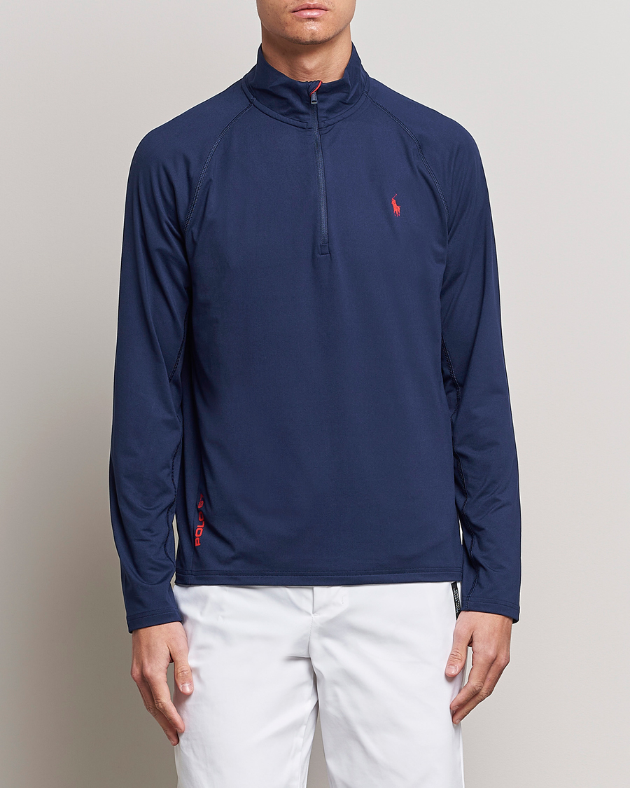 Herr | Tröjor | Polo Ralph Lauren | Performance Jersey Half-Zip Newport Navy