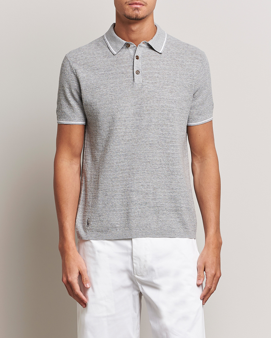 Herr | Pikéer | Polo Ralph Lauren | Cotton/Linen Textured Polo Andover Heather