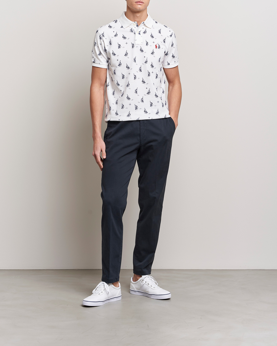 Herr | Pikéer | Polo Ralph Lauren | Custom Slim Fit Sailboats Polo White