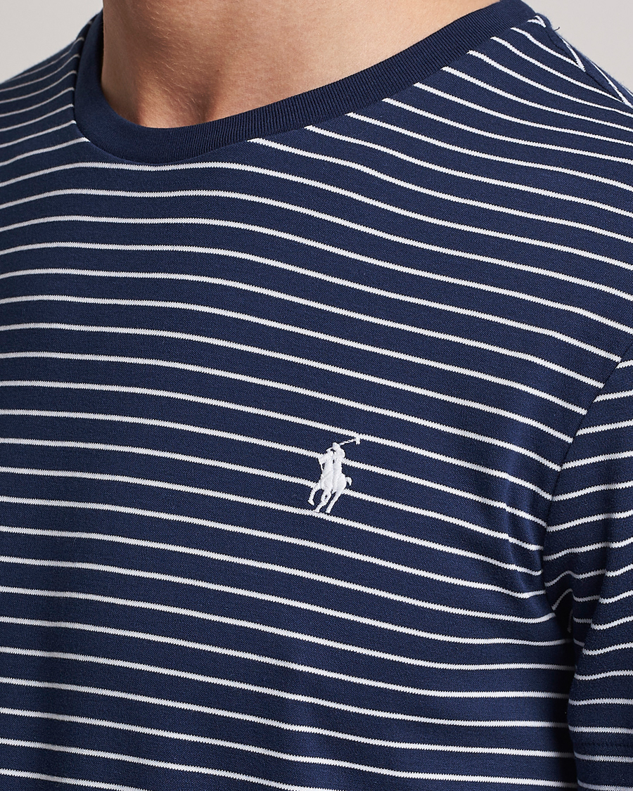 Herr | T-Shirts | Polo Ralph Lauren | Luxury Pima Cotton Striped T-shirt Navy/White