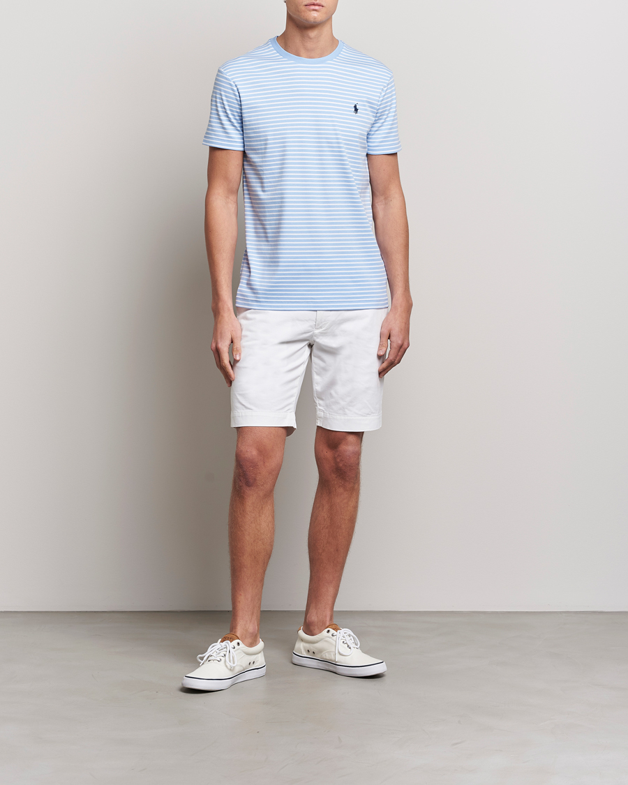 Herr | T-Shirts | Polo Ralph Lauren | Luxury Pima Cotton Striped T-shirt Blue/White